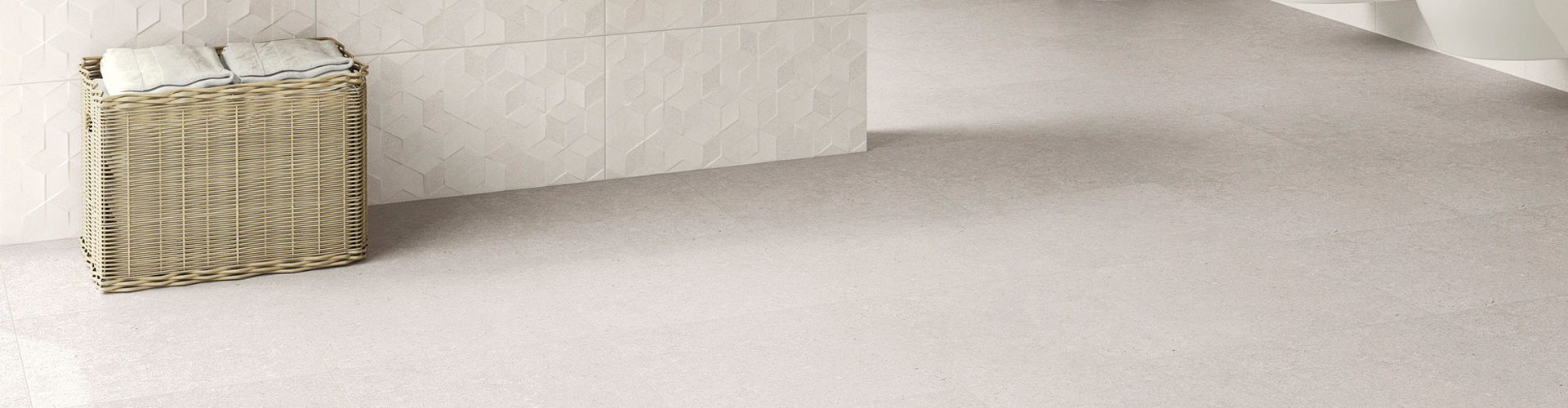 Weiße Fliesen im Badezimmer